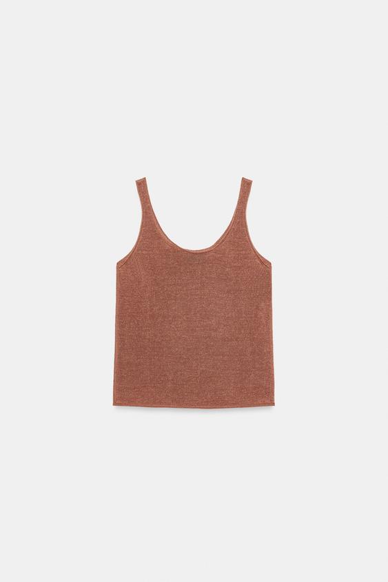 Top à bretelles en maille