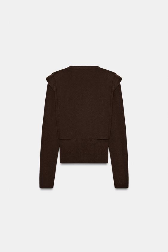 Pull en maille à épaulettes