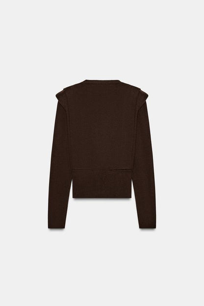 Pull en maille à épaulettes