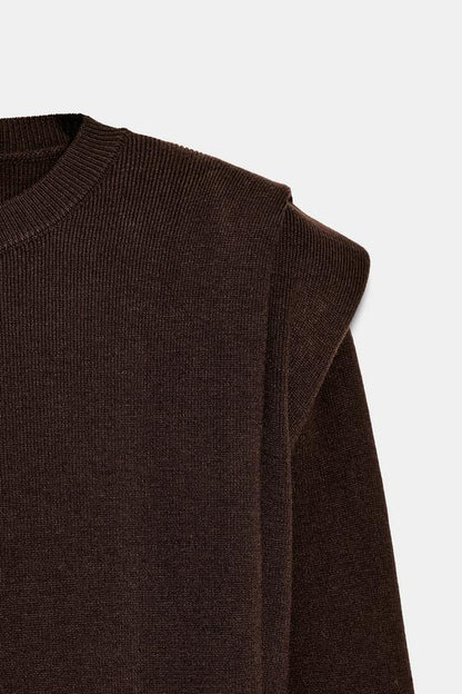 Pull en maille à épaulettes