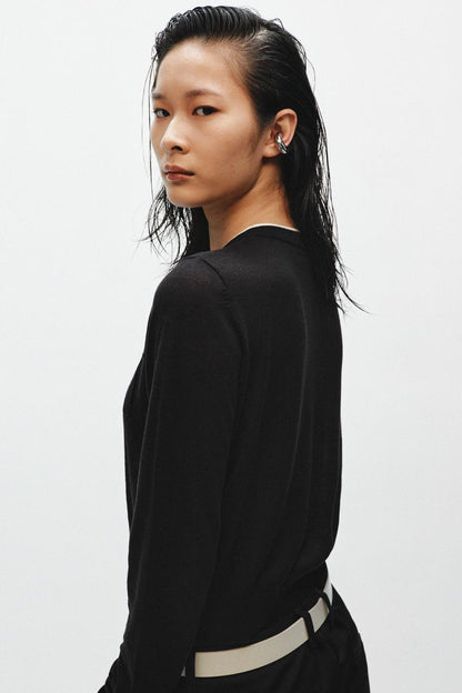 Veste contrastée en maille