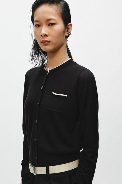 Veste contrastée en maille