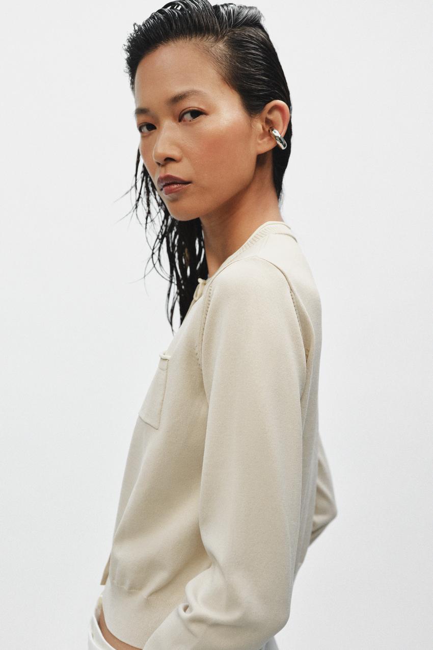 Veste contrastée en maille