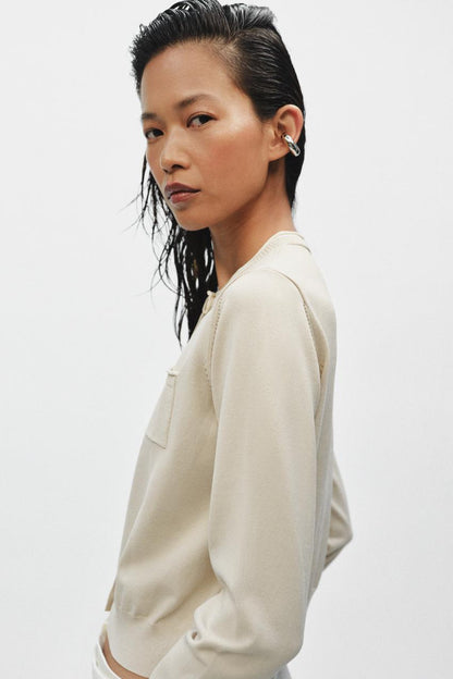 Veste contrastée en maille