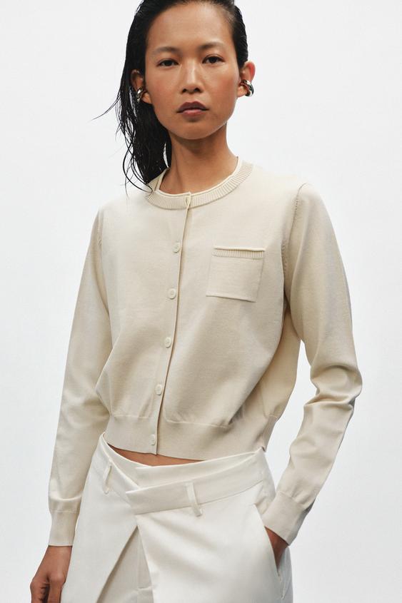 Veste contrastée en maille
