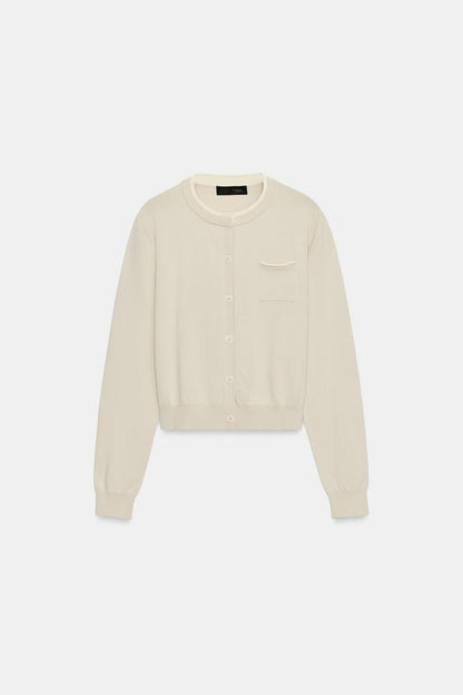 Veste contrastée en maille