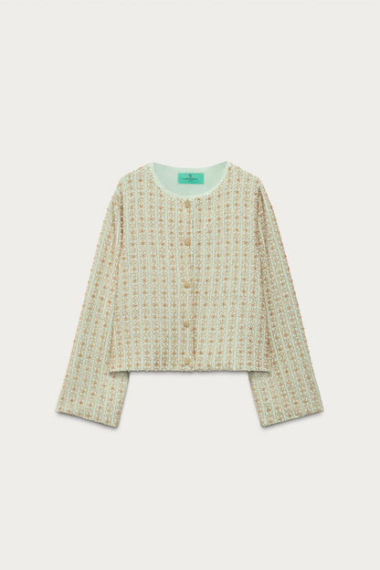 Veste en maille à perles Marisa Berenson x Zara