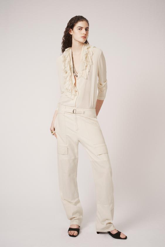 Pantalon patchwork The Item Zara Woman