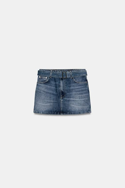 Jupe courte en denim ZW Collection