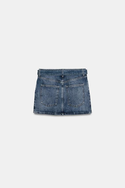 Jupe courte en denim ZW Collection