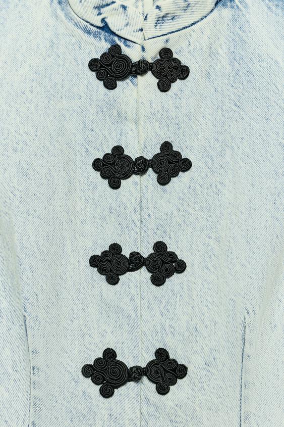 Gilet en denim à brandebourgs ZW Collection