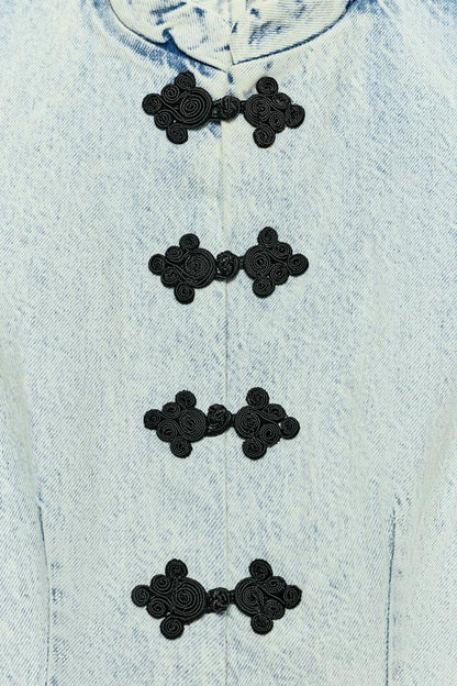 Gilet en denim à brandebourgs ZW Collection