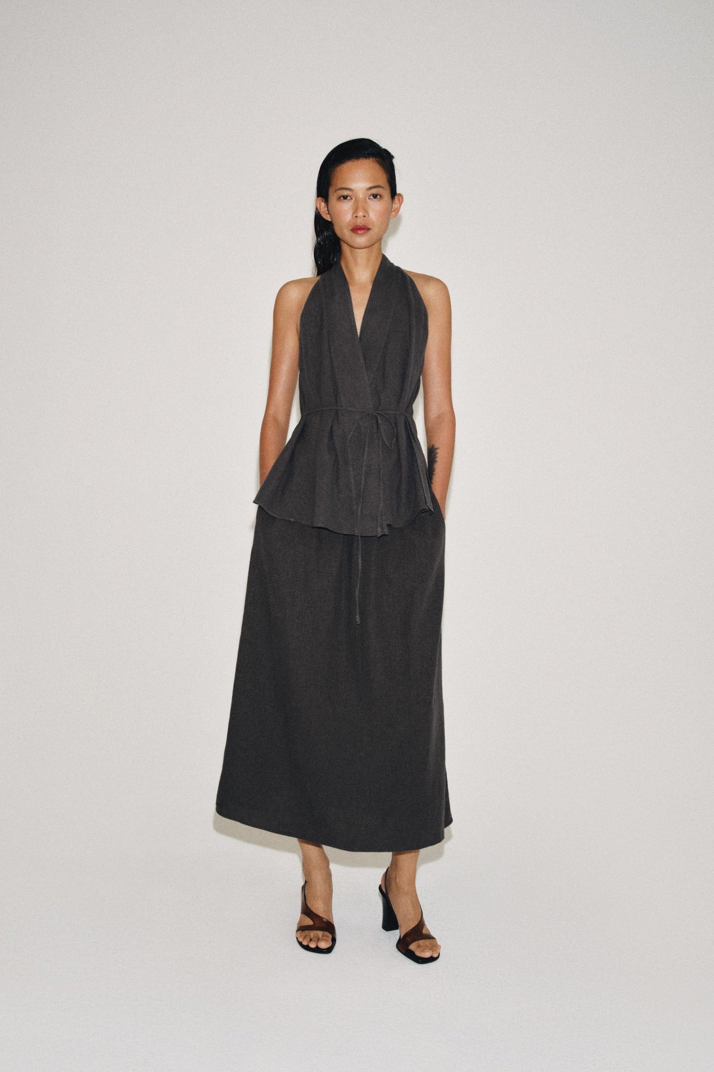 Jupe longue en lin ZW Collection