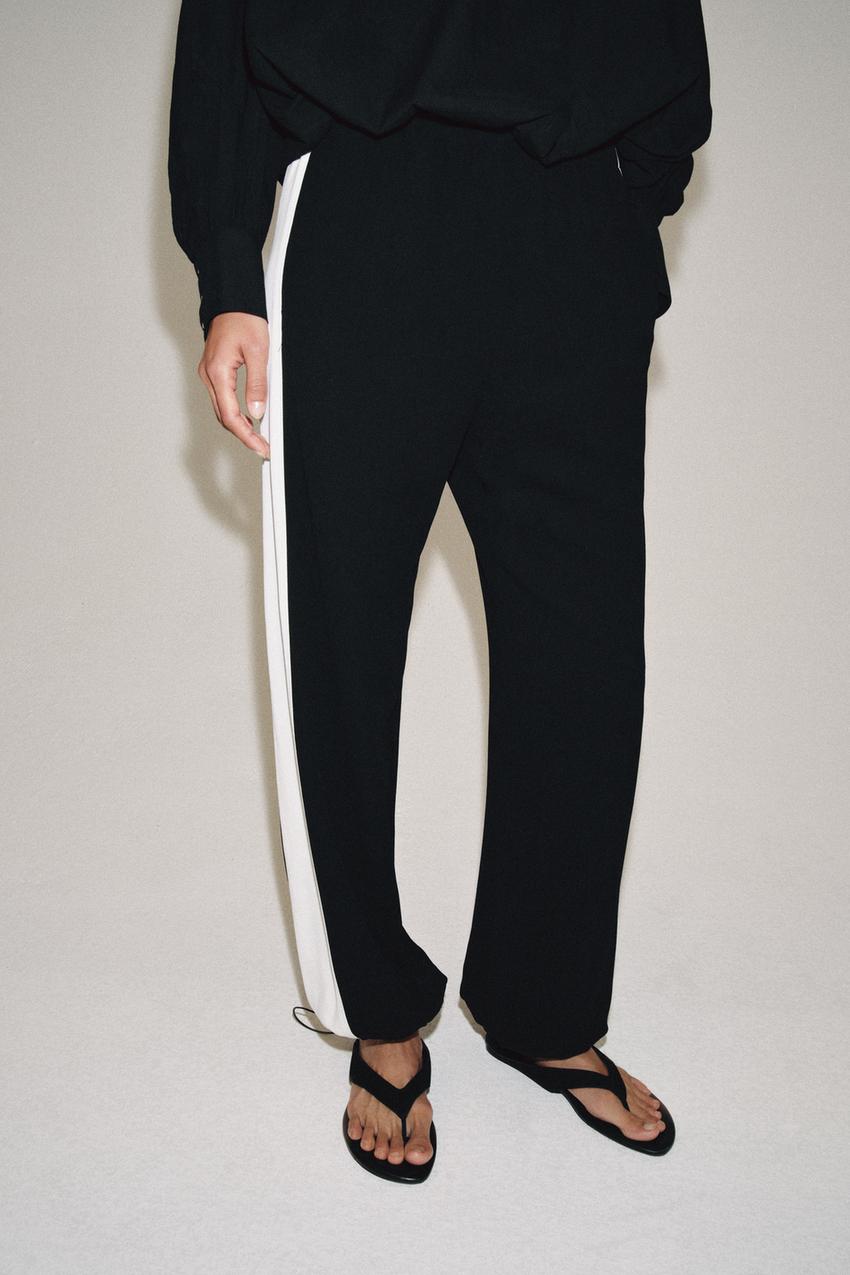 Pantalon bouffant à bande latérale ZW Collection