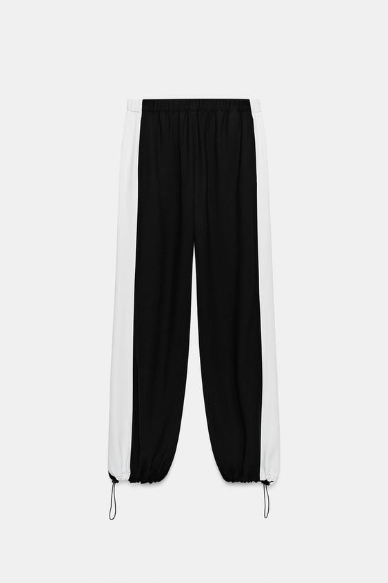Pantalon bouffant à bande latérale ZW Collection