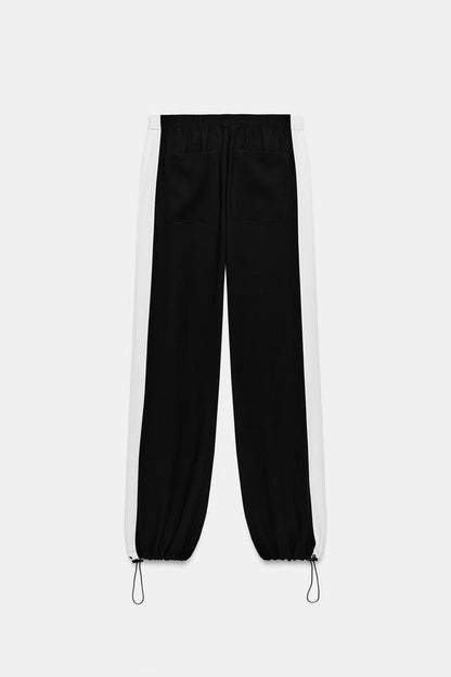 Pantalon bouffant à bande latérale ZW Collection