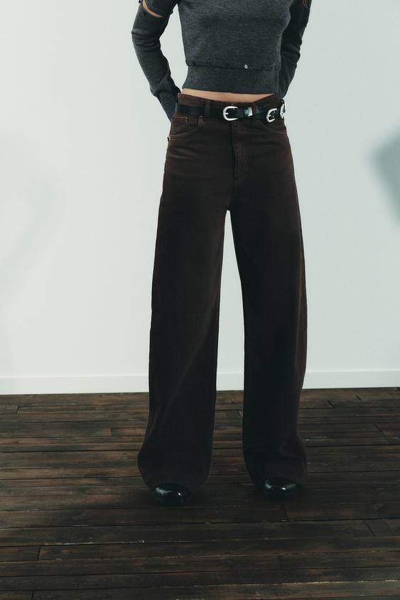 Jean TRF extra à jambe large taille haute