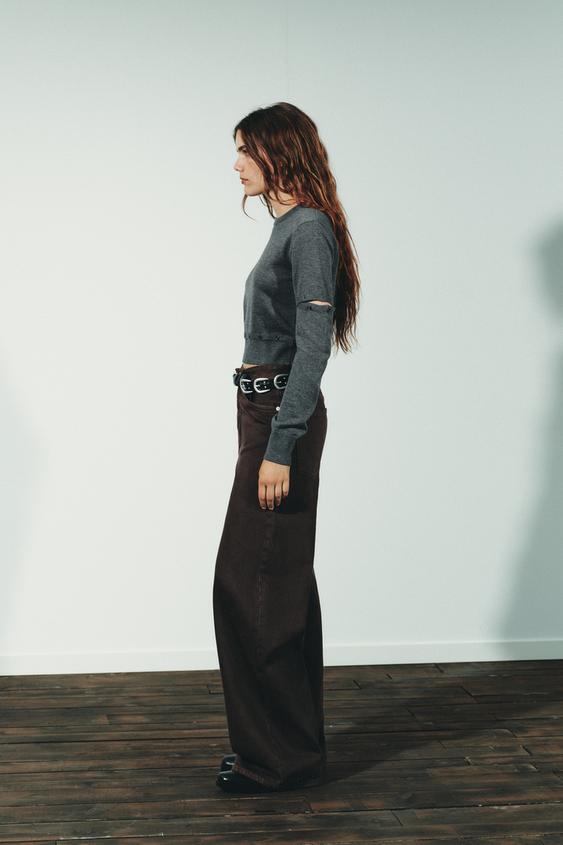 Jean TRF extra à jambe large taille haute