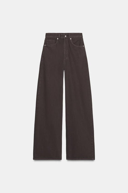 Jean TRF extra à jambe large taille haute