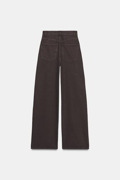 Jean TRF extra à jambe large taille haute