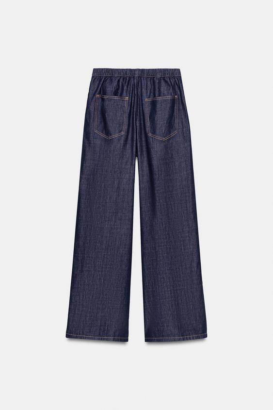 Jean Z1975 jogger à jambe large taille haute