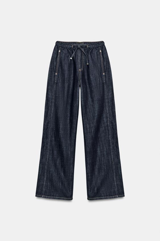 Jean Z1975 jogger à jambe large taille mi-haute