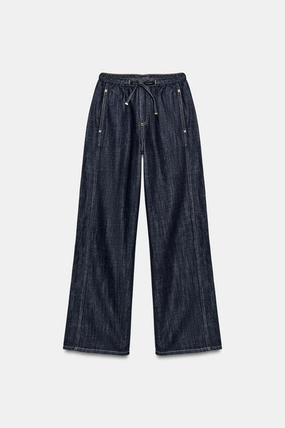 Jean Z1975 jogger à jambe large taille mi-haute