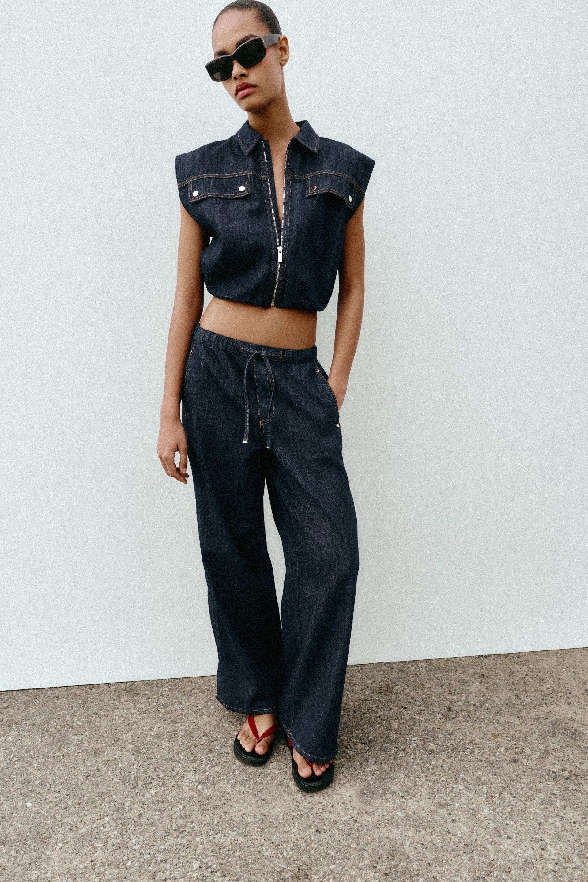 Jean Z1975 jogger à jambe large taille mi-haute
