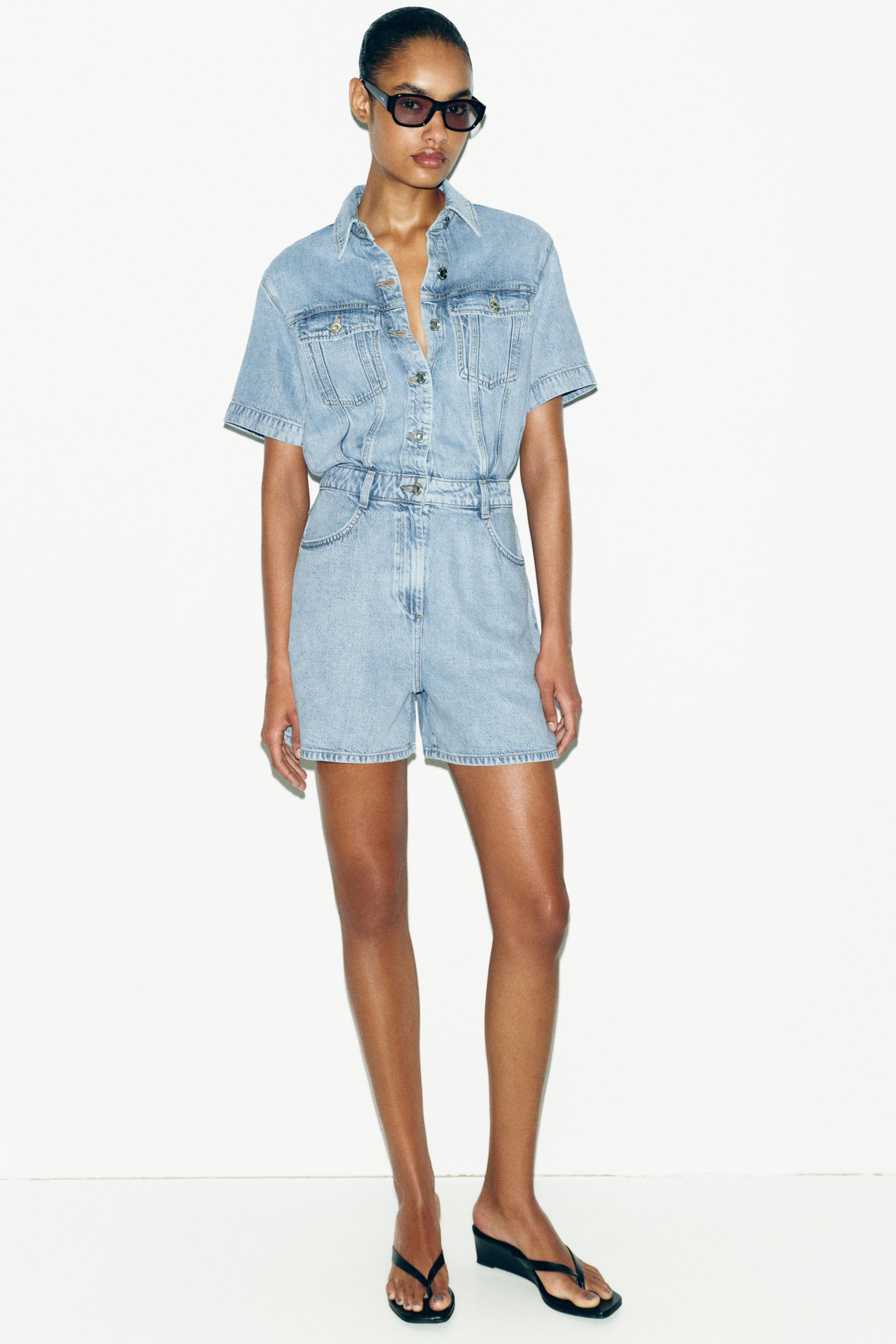 Combinaison Z1975 courte fluide en denim