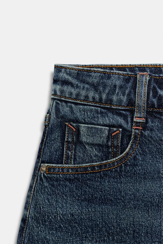 Jupe-culotte Z1975 en denim à bas sans couture