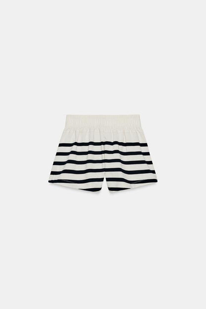 Short à rayures