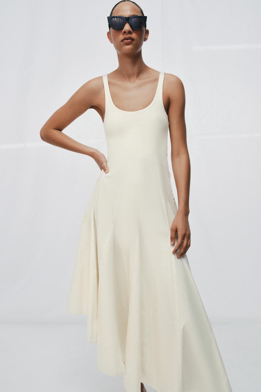 Robe contrastée godets