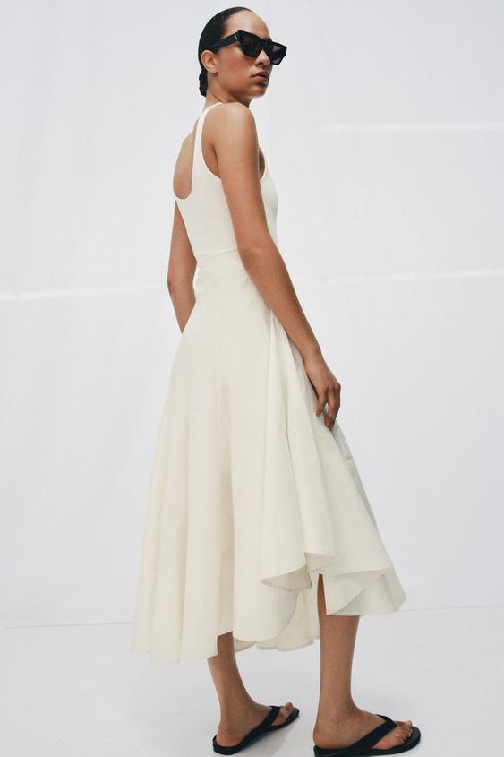 Robe contrastée godets