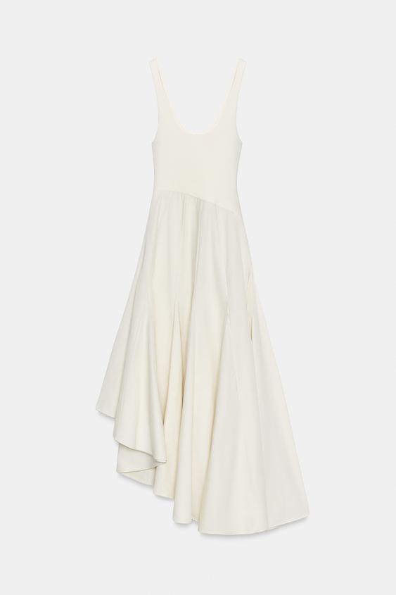 Robe contrastée godets