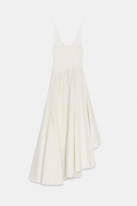 Robe contrastée godets