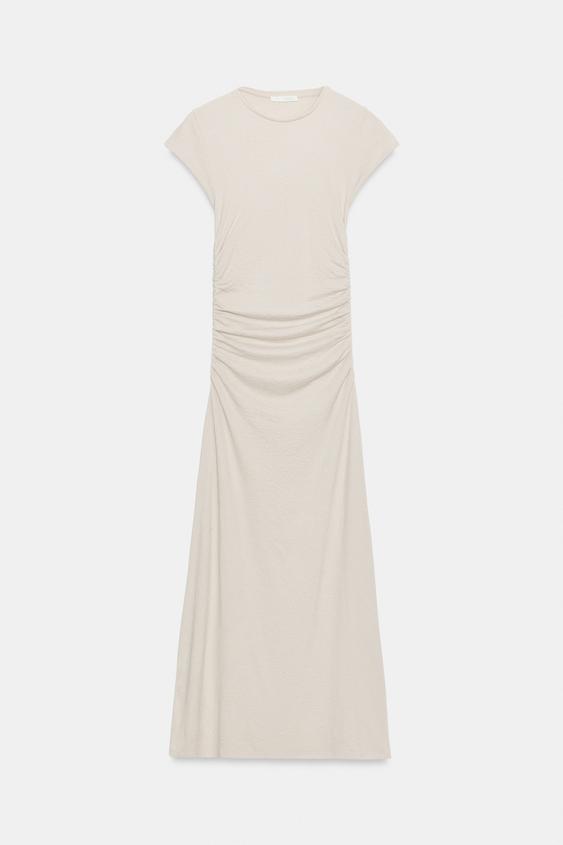 Robe midi drapée