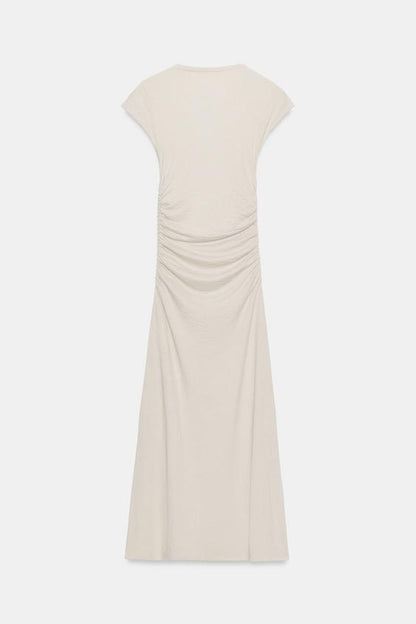 Robe midi drapée