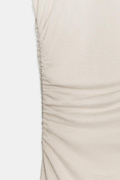 Robe midi drapée