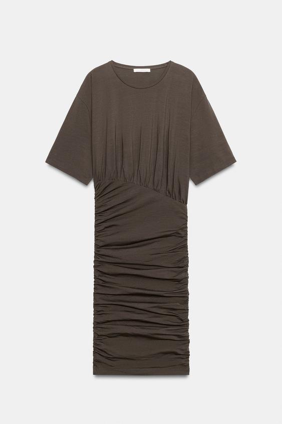 Robe courte drapée