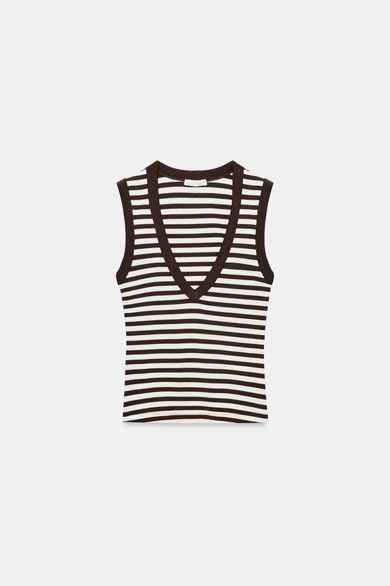 T-shirt en coton à décolleté en V