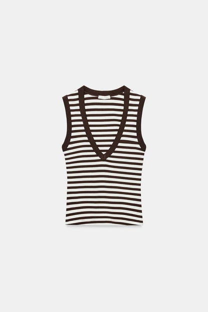 T-shirt en coton à décolleté en V
