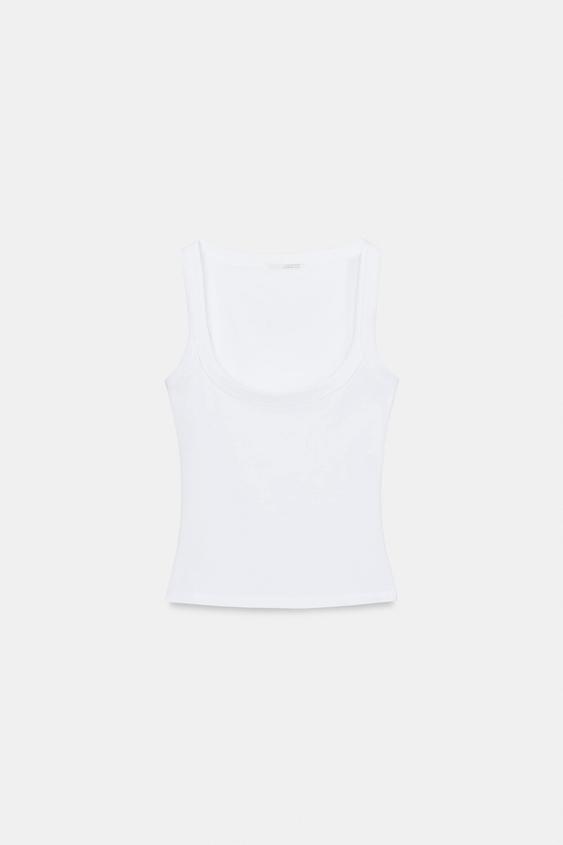 T-shirt en coton sans manches