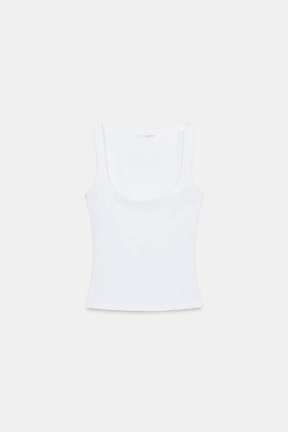 T-shirt en coton sans manches