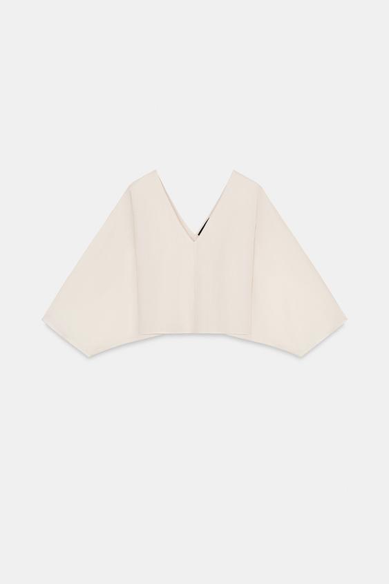 Blouse contrastée en maille