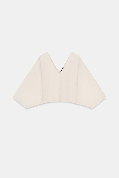 Blouse contrastée en maille