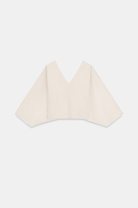 Blouse contrastée en maille