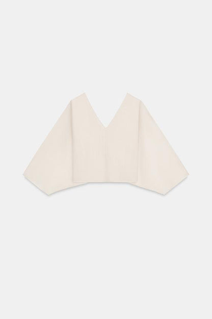 Blouse contrastée en maille