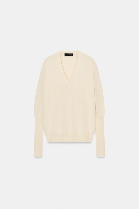 Pull en maille ultrafine à col V