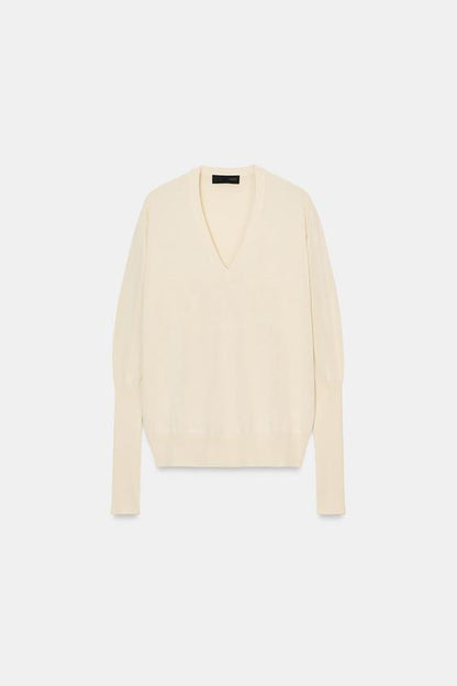 Pull en maille ultrafine à col V