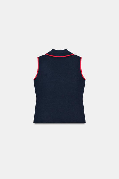 Gilet croisé à boucles
